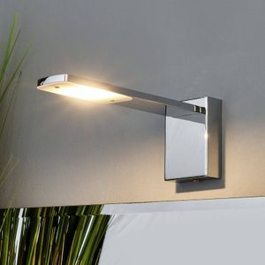 Lindby LED Wandleuchte, Wandlampe Bad 'Tizian' (spritzwassergeschützt (Modern) in Chrom aus Metall u.a. für Badezimmer (1 flammig,, inkl. Leuchtmittel) - Wandleuchten, Spiegelleuchte Badezimmer