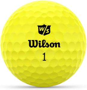 Wilson Staff Golfbälle, Duo Optix, 12 Bälle, Matte Oberfläche, Einfache Auffindbarkeit Gelb