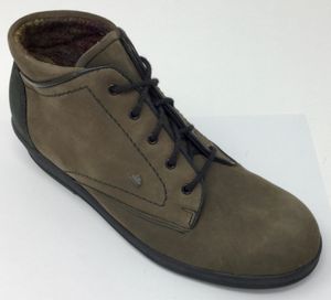 Finn Comfort Sofia 3502 Damen Stiefel Nubuk Freizeit, Farbe:asphalt/schwarz, Größe:7