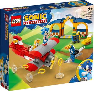 LEGO 76991 Sonic the Hedgehog Tails‘ Tornadoflieger mit Werkstatt Set, Baubares Spiel mit Flugzeug-Spielzeug und 4 Charakter-Figuren inklusive Tails, Spielzeug für Kinder ab 6 Jahren