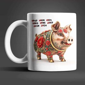 Schwein Chinesisches Jahres Sternzeichen Kaffeetasse Teetasse Geschenkidee