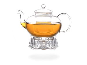 Melina Teeset / Teekanne Glas 1,8 liter mit Sieb und Stövchen, Borosilikatglas