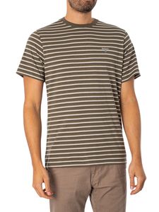 Barbour T-Shirt mit Ponte-Streifen, Grün M