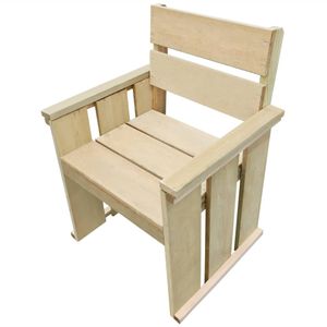 vidaXL záhradná stolička z borovicového dreva impregnovaná