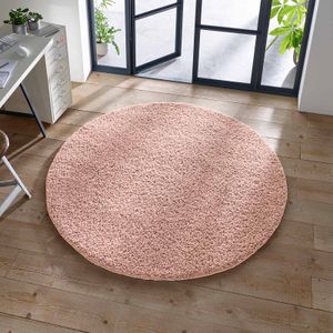 Shaggy Teppich I Flauschiger Langflor fürs Wohnzimmer, Esszimmer, Schlafzimmer oder Kinderzimmer |  Rosa