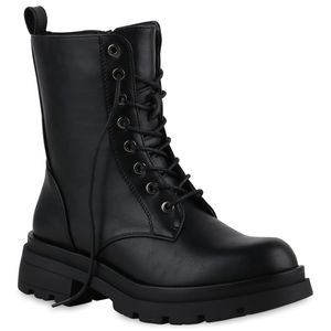 VAN HILL Dámske šnurovacie členkové topánky s ľahkou podšívkou a profilovanou podrážkou 839590, farba: čierna, veľkosť: 37