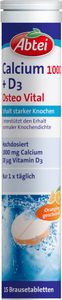 Abtei | Calcium 1000 + D3 Osteo Vital | 15 Brausetabletten