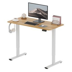 SANODESK Elektryczne biurko z regulacją wysokości 120 x 60 cm, ergonomiczny blat, biurko do pracy siedzącej, biurko komputerowe, łatwy montaż (klon) SANODESK Elektryczne biurko z regulacją wysokości 120 x 60 cm, ergonomiczny blat, biurko do pracy siedzącej, biurko komputerowe, łatwy montaż (klon)