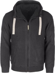 Baumfuchs Herren Strickjacke Melange-Optik mit Kapuze - Jacke mit eingestrickter Struktur in Anthrazit Größe XL Baumfuchs Herren Strickjacke Melange-Optik mit Kapuze - Jacke mit eingestrickter Struktur in Anthrazit Größe XL