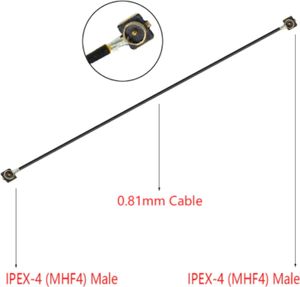 Reduktor kabla IPEX-4 (u.FL) męski / IPEX-4 (u.FL) męski