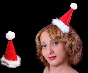 Weihnachtsmütze Nikolausmütze Rot mit Haarspange und Bommel