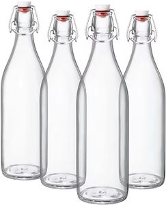 4 x 2L Flasche mit Bügelverschlüss Glasballon Weinflasche Gallone Milchflasche