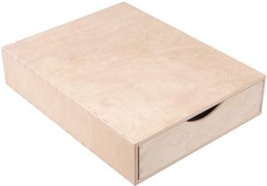 Creative Deco Zásuvkový box Prvok | 1 Zásuvka | 33 x 25 x 7 cm (+/- 1 cm) | Mini Komoda na Drobnosti z Brezovej Preglejky | Organizačný Systém na Skladovanie, Dekupáž aImitáciaácie