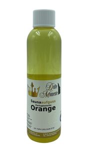 Sauna Aufguss Konzentrat Portugiesische Orange - 250ml in PET-Flasche mit Tropfverschluss und Kindersicherung - mit praktischem Dosierbecher