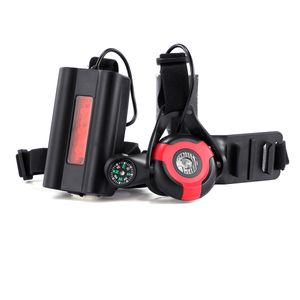 Tragbar Lauflicht LED Lauflampe Sport Joggen Brust Lampe USB Wiederaufladbare, Rot