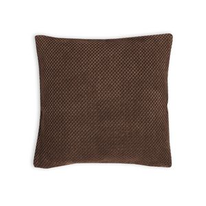 Kissenbezug 80x80 cm braun Kissenhülle 3D Waben Kissen Chenille Webstruktur