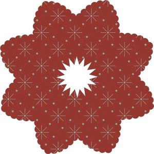 Tropfenringe aus Tissue in Bordeaux, Ø100mm, Innenloch 22mm, 250 Stück