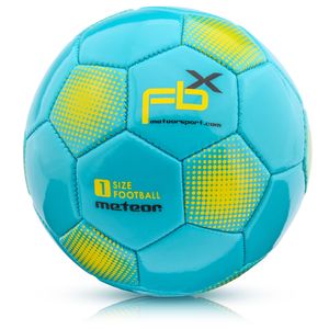 meteor FBX Kinder Fußball Ball kleine Sportball Kleinkinder Freizeitball für drinnen und draußen Ball für Mädchen und Jungen Größen: #1 blau