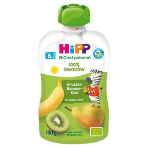 Hipp Bio ovocná pena po 6 mesiacoch Hruška-Banana-Kiwis 100 G