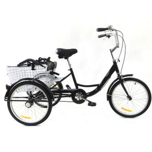 20 Zoll Räder Dreirad für Erwachsene mit Einkaufskorb 3 Rad Fahrrad Räder Kindersitz Tricycle Einkaufen