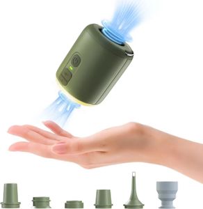 Kabellose wiederaufladbare Luftpumpe mit Taschenlampe - USB-C