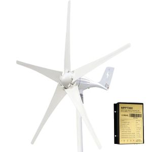 Windturbine-Generator-Kit, 600W Leistung, er MPPT-Regler, 24V, 5 Windklingen, 600W