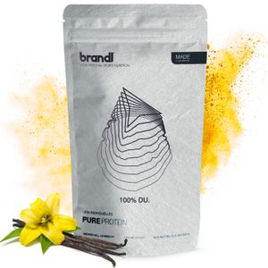brandl® Proteinpulver ohne künstliche Süßungsmittel | Premium Eiweißpulver Whey + 4 vegane Quellen | Vanille | Allesesser | 2000 g