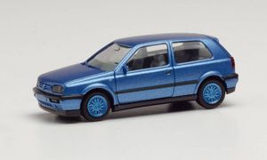 VOLKSWAGEN Golf III VR6 blau-metallic -., HER034074-002, Maßstab1/87, HERPA
