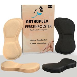 ORTHOPLEX Premium Fersenpolster [6 Paare] Fersenkissen Fersenschutz Fersenhalter