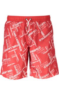 KARL LAGERFELD BEACHWEAR Badeanzug Herren Textil Rot SF5248 - Größe: S