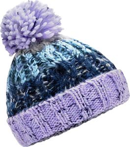 Baby Wintermütze Mädchen Strickmütze Grobstrick Bunt Effektgarn Bommelmütze Kleinkind Neverless®  lavendel unisize
