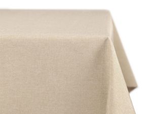 BEAUTEX Leinenoptik Tischdecke (Eckig  110x110 cm Sand ) fleckenabweisende und bügelfreie Tischwäsche mit Lotuseffekt