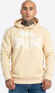 Herren Kapuzensweatshirt normale Passform SHERBORNE Beige/White L Lonsdale