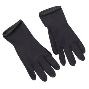 INF Zesílené gumové rukavice pro domácí práce, úklid kuchyně, opravy 2-pár Black 28 cm