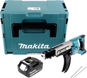 Makita DFR 750 G1J Akku Magazinschrauber 18V 45-75mm + 1x Akku 6,0Ah + Makpac - ohne Ladegerät