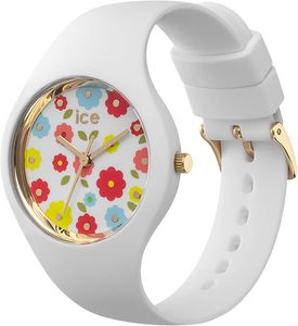 Ice-Watch 017582 Damen-Armbanduhr Flower Power Weiß S