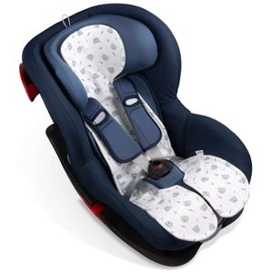 JUKKI Anti-Schwitz Einlage für Kinderautositz atmungsaktiv Babyschale Einsatz - Teddy Bear Blue