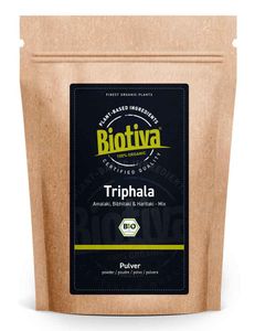 Biotiva Triphala Pulver 100g aus biologischem Anbau