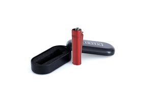Clipper Metall Micro Feuerzeug: Red Devil (Rot Matt)