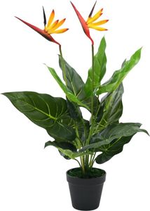 The Living Store Sztuczny kwiat Strelitzia Reginae Bird of Paradise Flower 66 cm