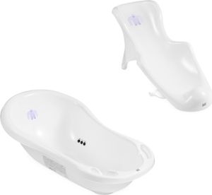 Hylat Baby Baby Badewanne Set mit Badewannensitz - für Neugeborene und Babys - stabil und bequem