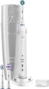 Braun Oral-B Smart 5100S White - Erwachsener - Rotierende-vibrierende Zahnbürste - 10500 Bewegungen pro Minute - Tägliche Pflege - Zahnfleischpflege - Weiß - 4 x 30 sec