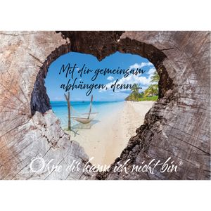 Postkarte mit Spruch für Verliebte Einladung Zweisamkeit Karte Liebe Liebesbrief
