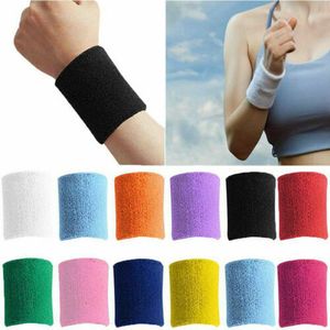 6x Sport Baumwolle Armband Laufen Schweißband  für Tennis Badminton Yoga Armbänder