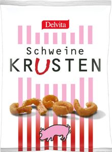 Delvita Schweinekrusten 125 g / Speckkrusten / Knabberei / low carb Snack