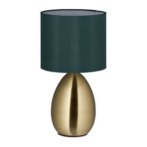 relaxdays Touch Nachttischlampe gold