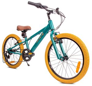 Detský bicykel pre chlapcov 20-palcový bicykel so 6-rýchlostnými prevodmi Shimano RevoShift Verdant Rowan