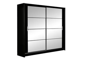 Schiebeschrank DAKOTA 160 cm , Kleiderschrank Schiebetürenschrank , (SCHWARZ)