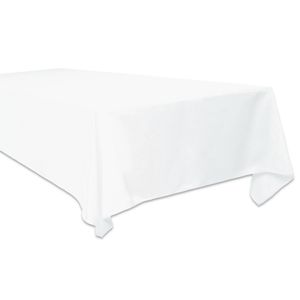 Tischdecke Eckig 130 x 220 cm Weiß Unifarben Polyester, Standard