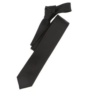 Venti Krawatte Anthrazit strukturiert 100% Seide 6cm Breit Schmale Form Fleckenabweisend